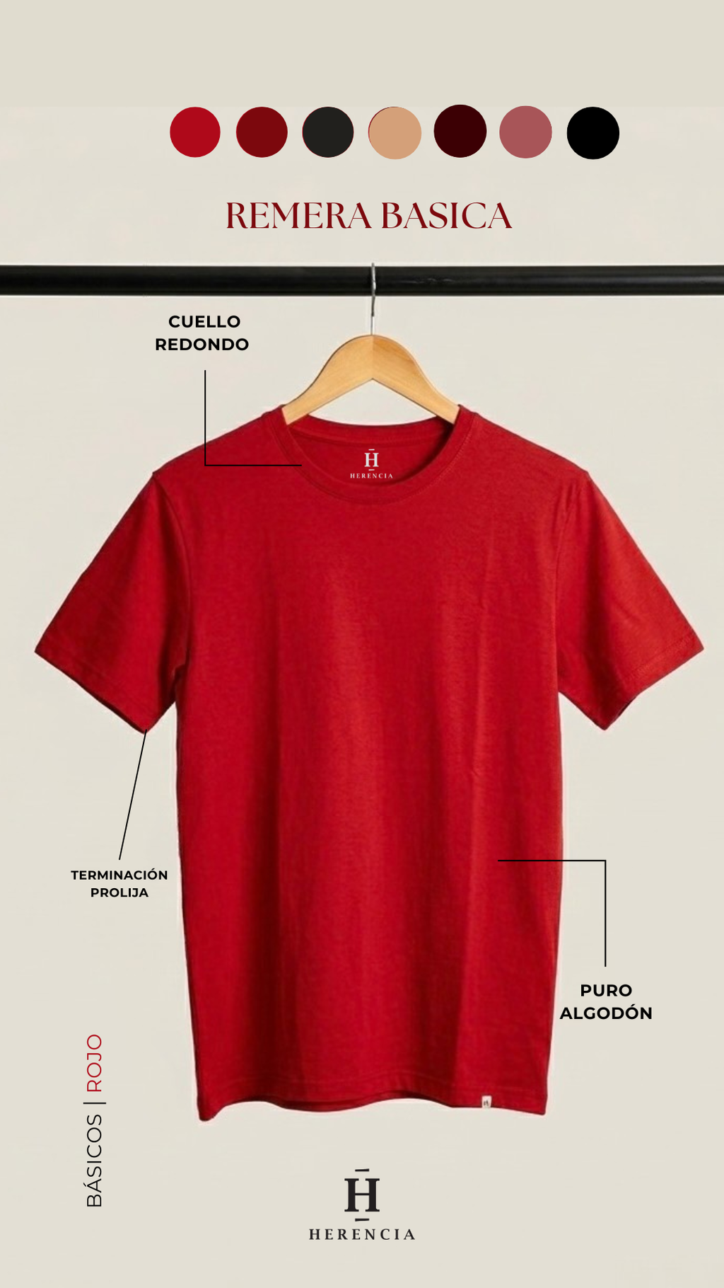 Remeras básicas Herencia
