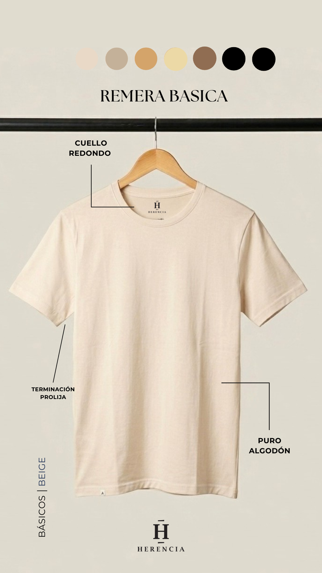 Remeras básicas Herencia