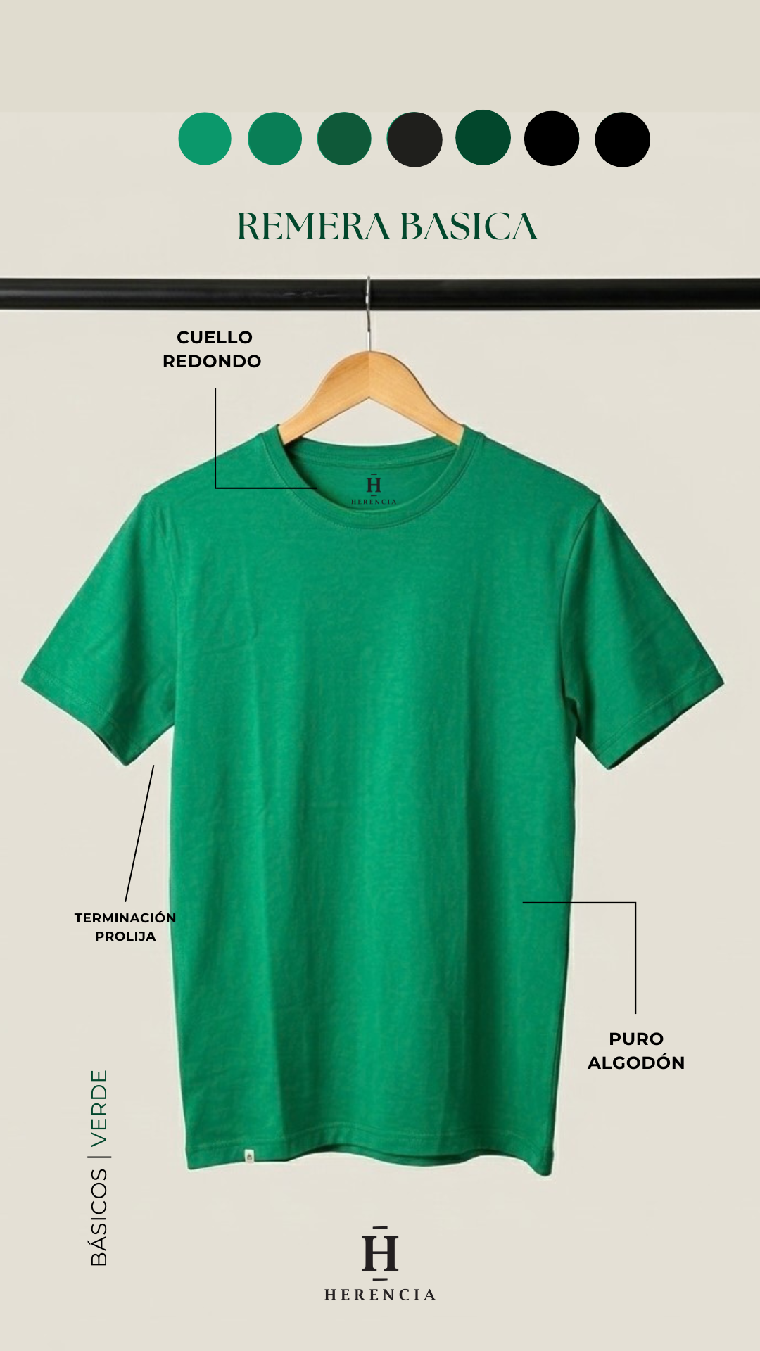 Remeras básicas Herencia