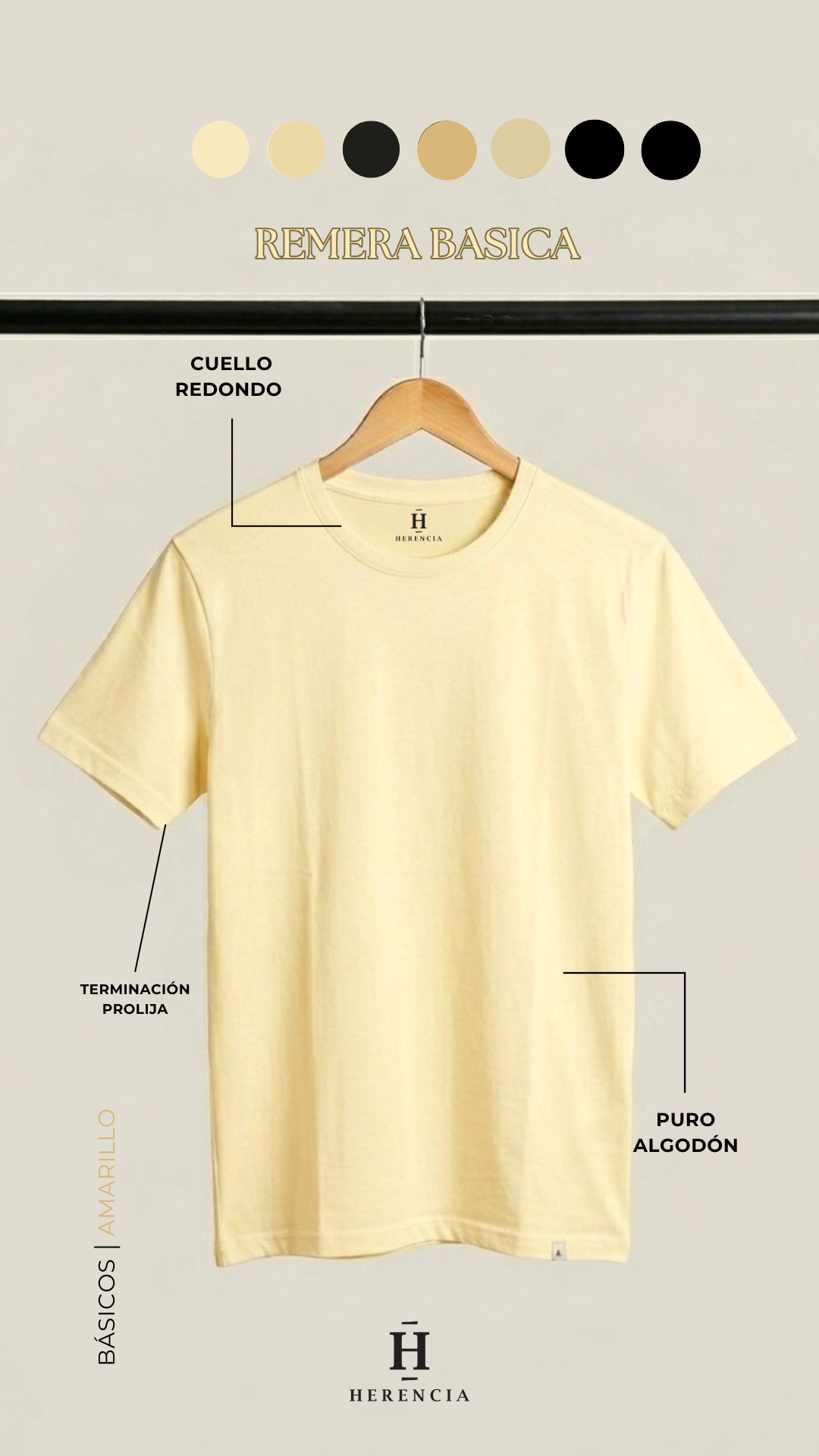 Remeras básicas Herencia