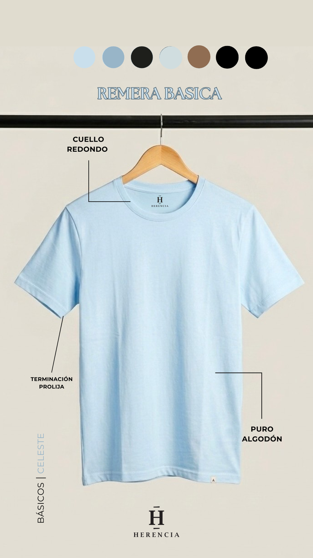 Remeras básicas Herencia