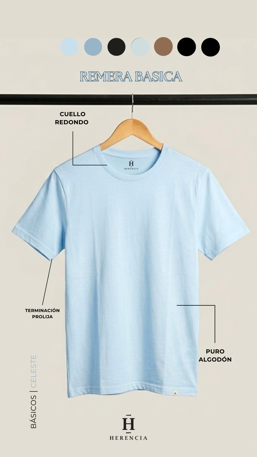 Remeras básicas Herencia