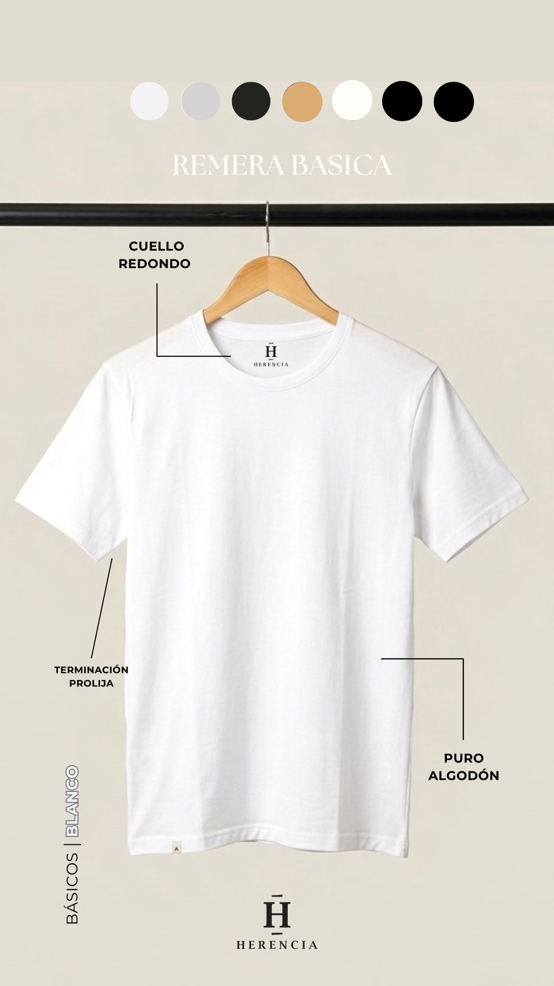 Remeras básicas Herencia
