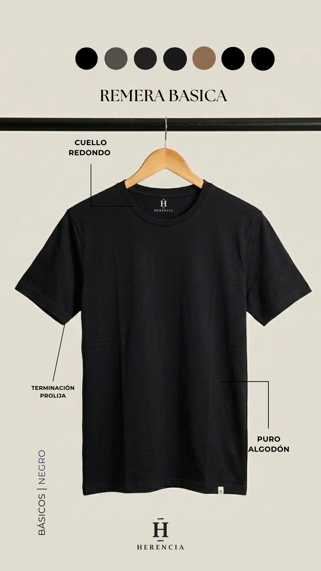 Remeras básicas Herencia