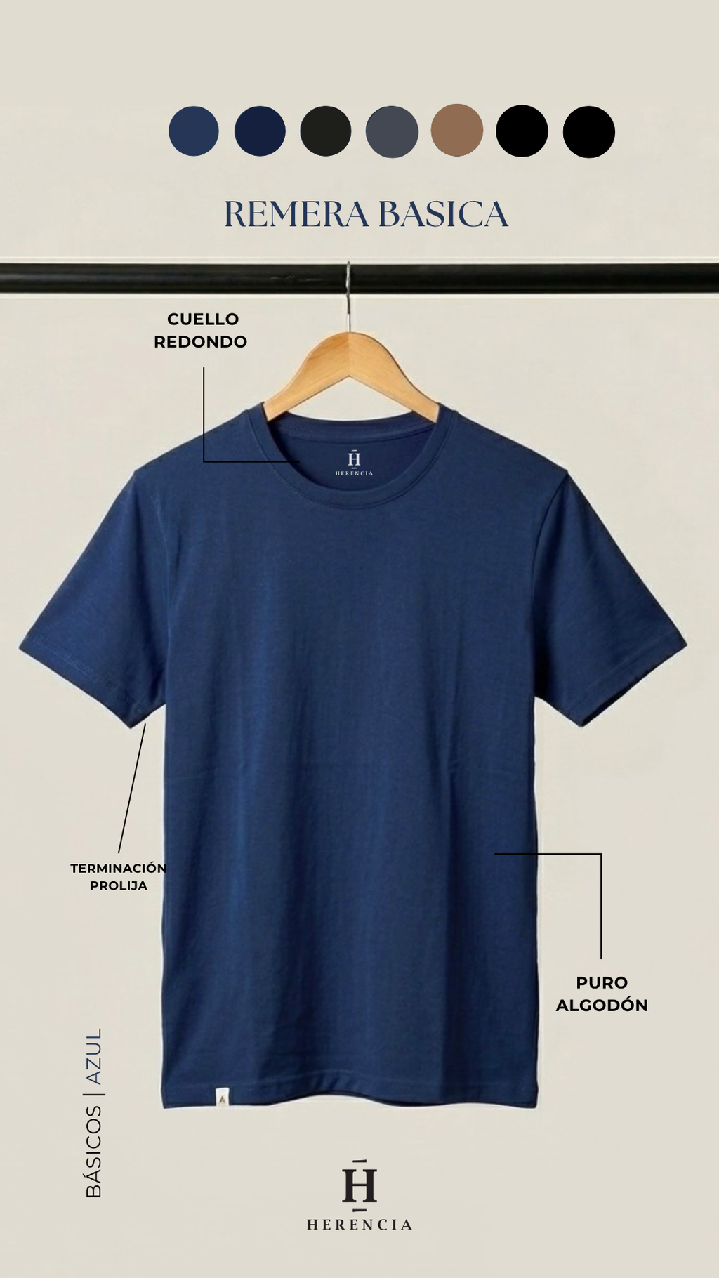 Remeras básicas Herencia